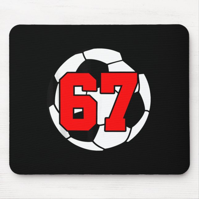 Mousepad Seis Sete 67 Futebol 6 7 Meme Divertido 6-7 Geraçã (Frente)