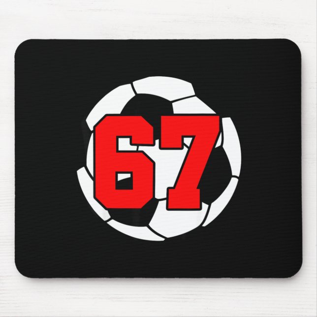 Mousepad Seis Sete 67 Futebol 6 7 Meme Engraçado 6-7 Gen Al (Frente)