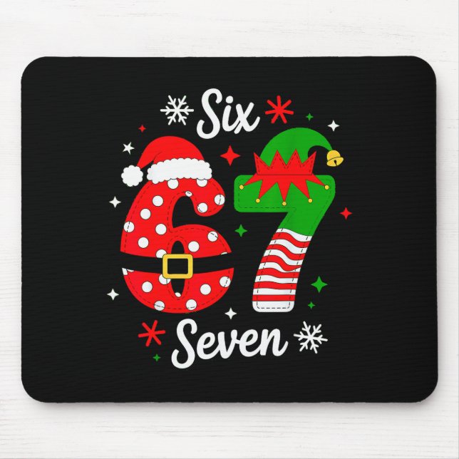 Mousepad Seis Sete 67 Meme 6 7 Papai Noel Roupas de Natal p (Frente)