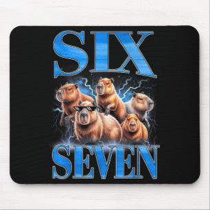 Mousepad Seis Sete 67 Meme Engraçado Capivara Contrafação G