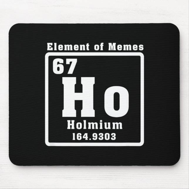 Mousepad Seis Sete 6 7 Meme de Número Engraçado  (Frente)