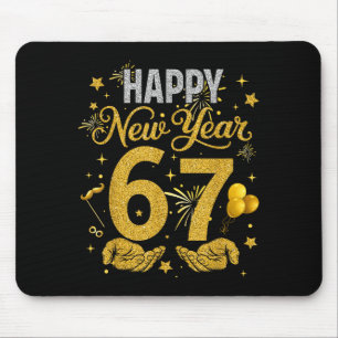 Mousepad Seis Sete 6 7 Meme Divertido Feliz Ano Novo 67 Hom