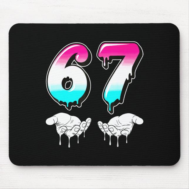 Mousepad Seis Sete 6 7 Meme Gen Alpha Gíria Fantasia Ma (Frente)