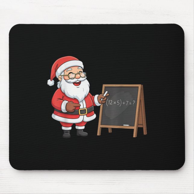 Mousepad Seis Sete 6 7 Meme Papai Noel Natal Xmas Professor (Frente)