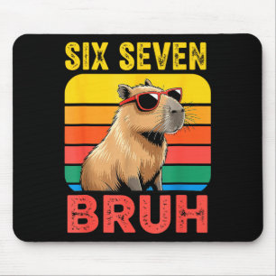 Mousepad Seis Sete Bruh 67 Capivara Vintage Presente Divert