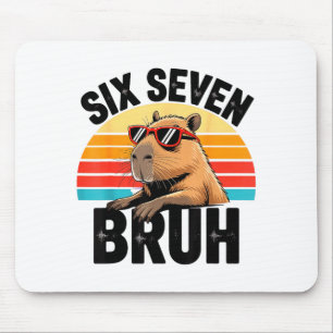 Mousepad Seis Sete Bruh 67 Meme Capivara 