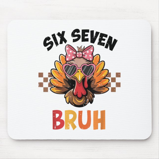 Mousepad Seis Sete Bruh 67 Meme Fofo Menina Peru Obrigada (Frente)