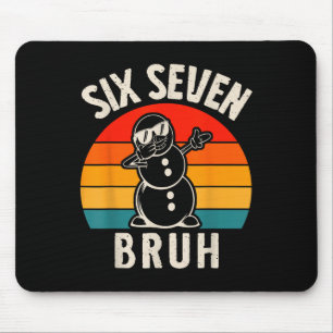 Mousepad Seis Sete Bruh Boneco de Neve 67 Meme Seis Sete Na