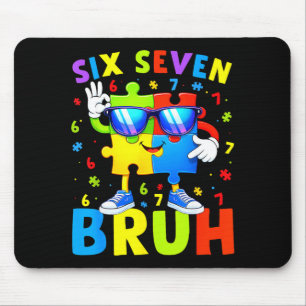 Mousepad Seis sete bruh conscientização do autismo 67 autis