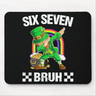 Mousepad Seis Sete Bruh Dabbing Leprechaun Dia de São Patrí