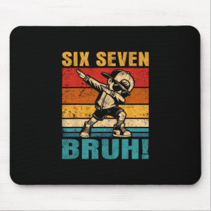 Mousepad Seis Sete Bruh Dabbing Menino Engraçado 67 Meme Ge