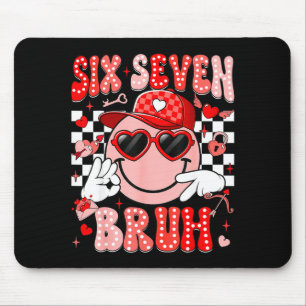 Mousepad Seis Sete Bruh Sorriso 6 7 Meme Dia dos Namorados