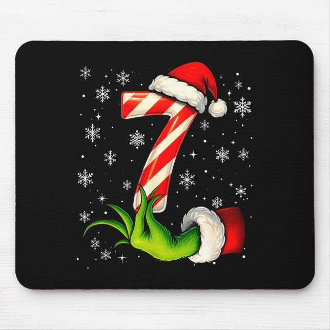 Mousepad Seis Sete Casal de Natal Engraçado Combinando Meme (Frente)