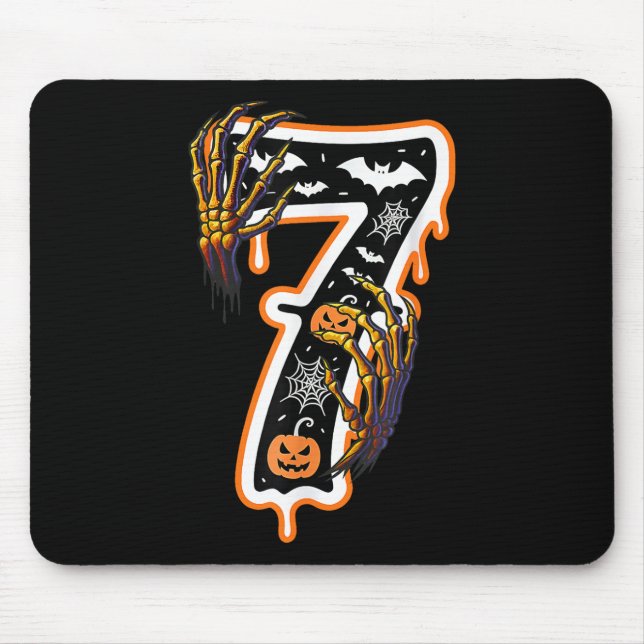 Mousepad Seis Sete Meme 6 7 67 Dia das Bruxas Ação de Graça (Frente)