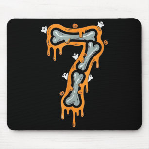 Mousepad Seis Sete Meme 6 7 Esqueleto Fantasia de Halloween