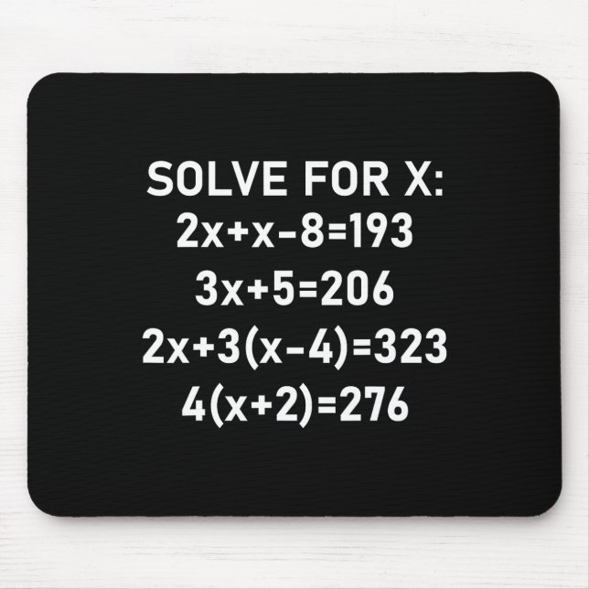 Mousepad Seis Sete Meme Matemática Álgebra Piada Resolva Pa (Frente)