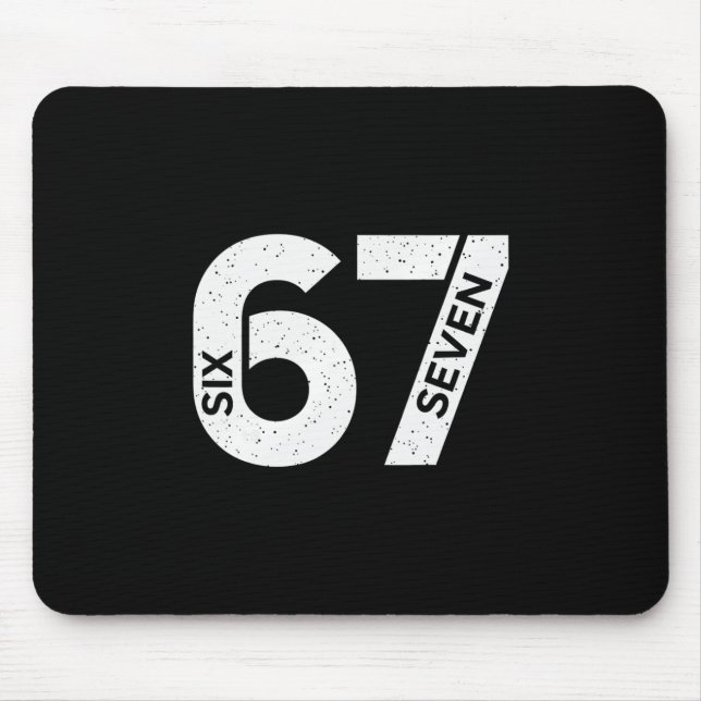 Mousepad Seis Sete Número Geração Alpha Gíria 6 7 Tendência (Frente)