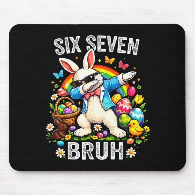 Mousepad Seis Sete Páscoa Bruh Feliz 67 Páscoa Coelho (Frente)