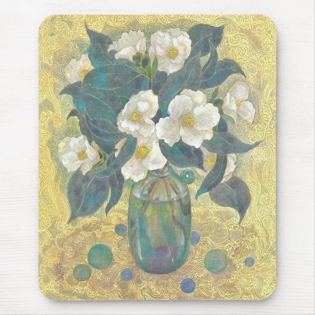 Mousepad Seisui: Azure Bloom - Luminous Camellia (Frente)