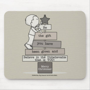 Mousepad Seja a Árvore de Natal do Presente (Tan)