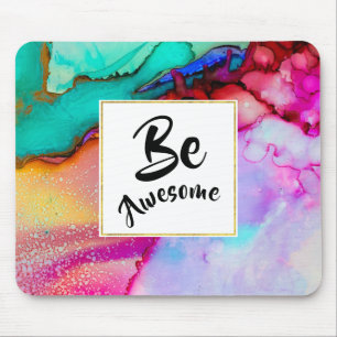 Mousepad Seja aguarela abstrata impressionante do rosa e da