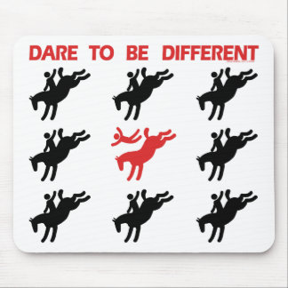Mousepad Seja diferente - dizer engraçado do cavalo