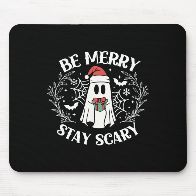 Mousepad Seja Feliz Fiquem assustados Com A Christma Do Dia (Frente)