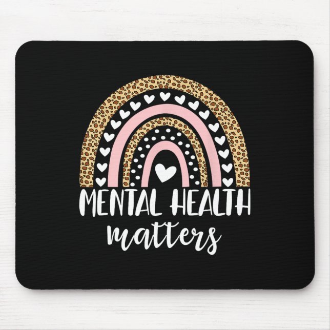 Mousepad Seja gentil com sua mente com o problema de saúde  (Frente)