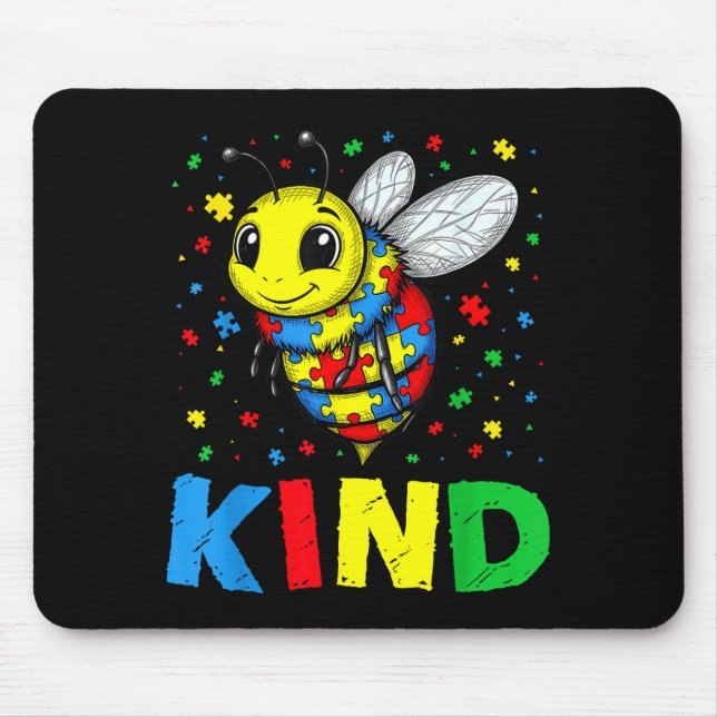 Mousepad Seja gentil gráfico de quebra-cabeça de conscienti (Frente)