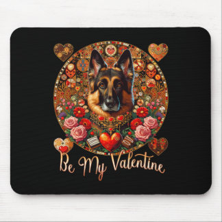 Mousepad Seja Meu Cachorro do Dia dos Namorados Flor Coraçã