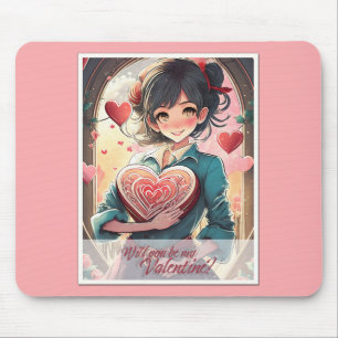 Mousepad Seja meu Namorados no Estilo de mangá 31470