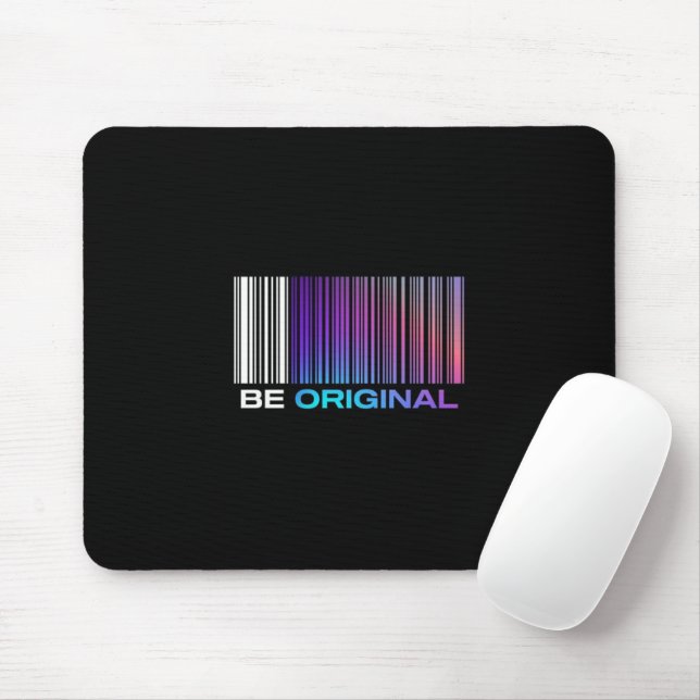 Mousepad Seja Original – Inspirado em Código de Barras Holo (Com mouse)