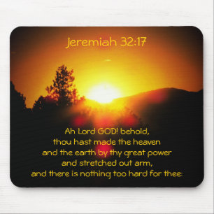 Mousepad Seja Teu Grande Poder Jeremias 32:17
