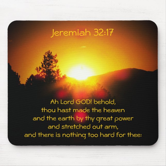 Mousepad Seja Teu Grande Poder Jeremias 32:17 (Frente)