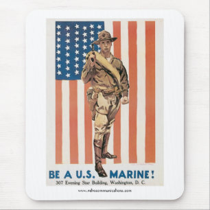 Mousepad Seja um Poster da Guerra Mundial Marinha dos EUA