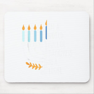 Mousepad Seja Uma Luz Feliz Hanukkah Menorá Presente Judaic