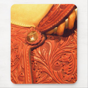 Mousepad Sela de couro utilizada ferramentas falso