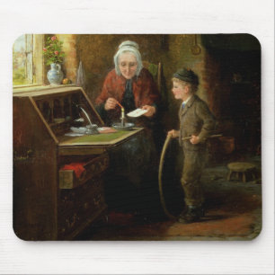 Mousepad Selando uma letra, 1890 (óleo no painel)