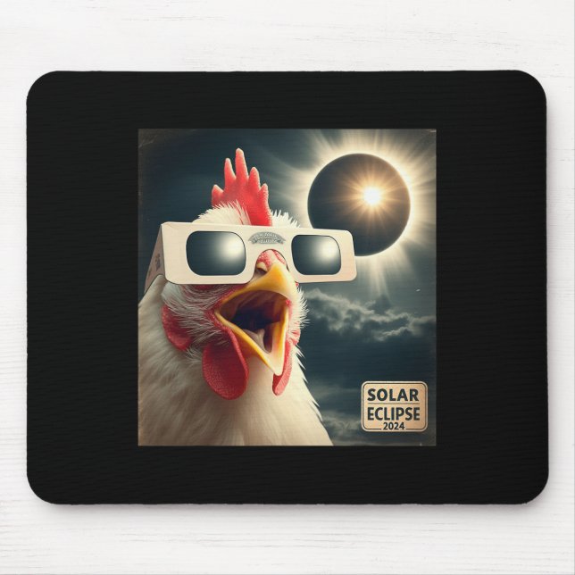 Mousepad Selfie Chicken Kids Mens Eclipse Solar (Frente)