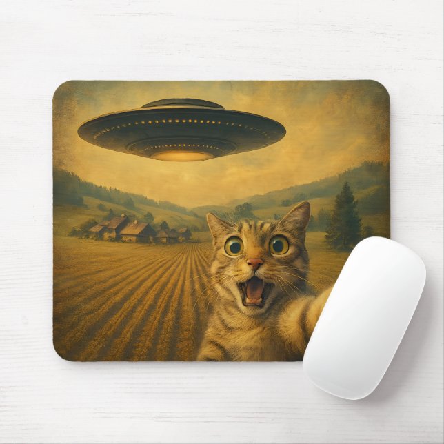 Mousepad Selfie De Gato Com Presentes De Gato Engraçado De  (Com mouse)