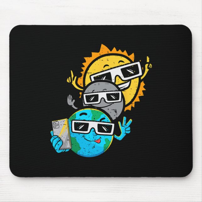 Mousepad Selfie Earth Moon Sun Chaser Total Eclipse Solar 2 (Frente)