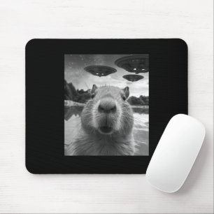 Mousepad Selfie Engraçado de Capivara Gráfica com OVNIs Est
