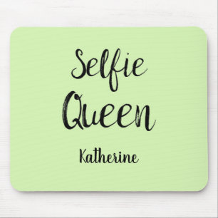 Mousepad Selfie Queen Name Personalised Apple Verde limão