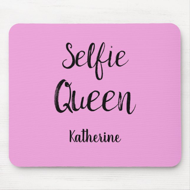 Mousepad Selfie Queen Name Personalised Pink (Frente)