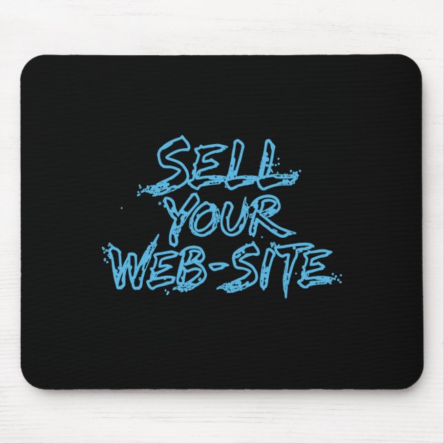 Mousepad Sell Your Website Blue Tech Typography (Frente)
