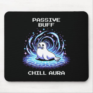 Mousepad Selo de Arte Pixel de Aura Relaxante Pive Buff Jog