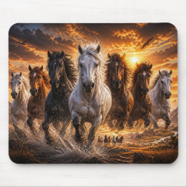 Mousepad Selo Espírito Selvagem – Arte de Cavalos Majestoso