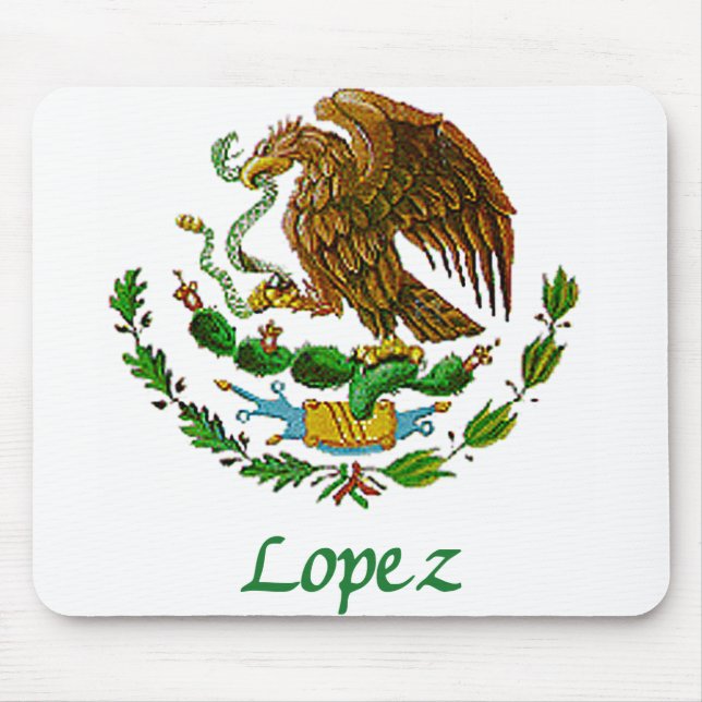 Mousepad Selo nacional mexicano de López (Frente)