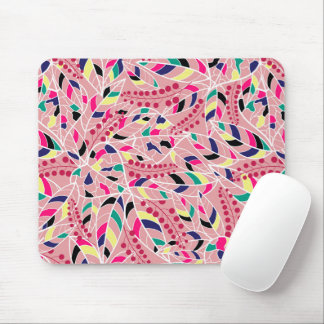 Mousepad selva tradicional de folhas do estilo boêmico