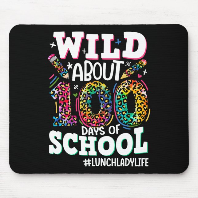 Mousepad Selvagem De Cerca De 100 Dias De Almoço De Leopard (Frente)